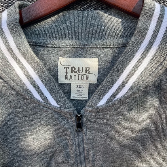 True Nation Other - True Nation Men's Zip-Up Sweater - Charcoal